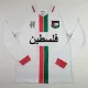 24/25 Palestino Deportivo White Two tone  Long Sleeve Fans Soccer Jersey(红色袖口）
