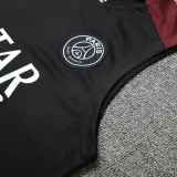 24/25 PSG Black Tank top and shorts suitblack