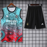 24/25 RMA  Light B lue and Red Dragon Edition Tank top and shorts suit