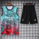 24/25 RMA  Light B lue and Red Dragon Edition Tank top and shorts suit