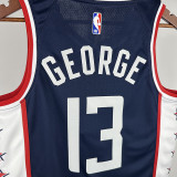 2018/2019 Clippers GEORGE #13 Dark Blue City Edition Top Quality Hot Pressing NBA Jersey