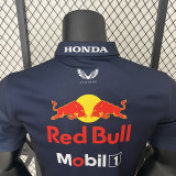 2024 F1 Red Bull  Royal Blue Polo Red Racing Suit (翻领、领带广告）