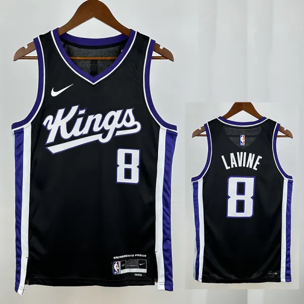 23/24 KINGS LAVINT # 8 Black Away  Top Quality Hot Pressing  Retro NBA Jersey