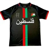 24/25 Palestine Black Arabic Version Fans Soccer Jersey(背带图）