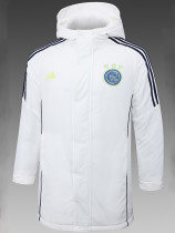24/25 Ajax White Hooded Cotton Coat 连帽棉衣