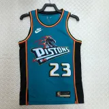 22/23 Pistons IVEY #23 Blue Top Quality Hot Pressing NBA Jersey (Retro Logo)