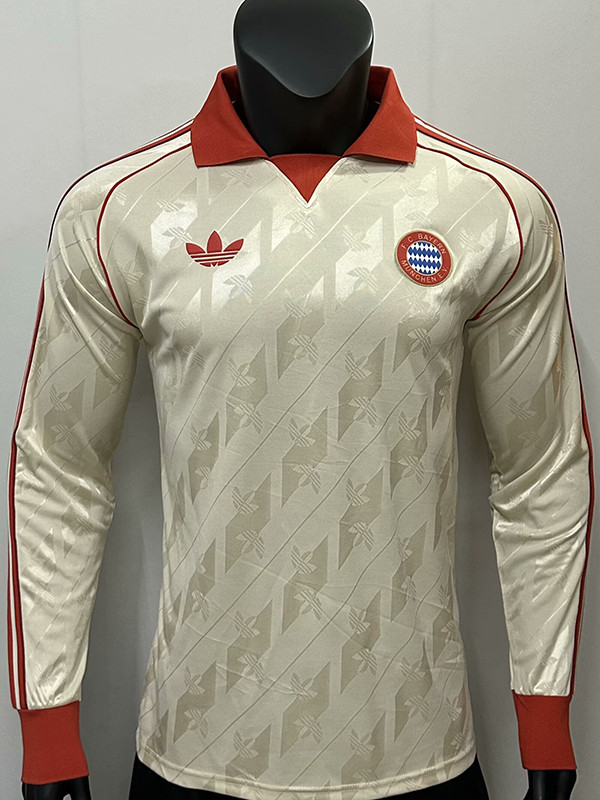 24/25 Bayern Yellow Leisure  Long Sleeve Retro Soccer Jersey(长袖）