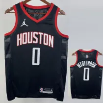 23/24 Rockets WESTBROOK #0 Black Top Quality Hot Pressing NBA Jersey (Trapeze Edition)飞人版