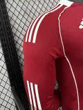 25/26  LIV Home  Long Sleeve   Player Version Soccer Jersey