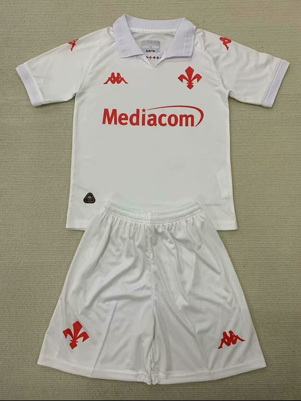 24/25  Fiorentina Away Kids  Soccer Jersey