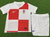 24/25 Croatia Home  Kids Player Version Soccer Jersey(童装球员）