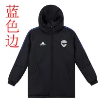 22/23 ARS Black Hooded Cotton Coat Blue Edge (蓝色边) 棉衣