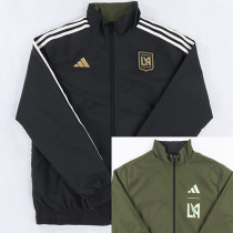 23/24 Los Angeles Black & Green Double Sided Windbreaker (双面风衣)白色边