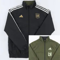 23/24 Los Angeles Black & Green Double Sided Windbreaker (双面风衣)白色边