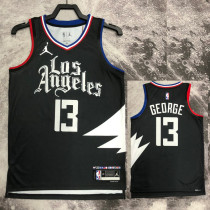 22/23 Clippers GEORGE #13 Black Top Quality Hot Pressing NBA Jersey (Trapeze Edition)