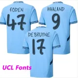 24/25 Man City Home Long Sleeve Soccer Jersey (长袖)