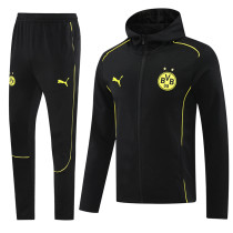 24/25 Dortmund Black Hoodie  Jacket Tracksuit #02