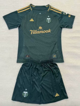 25/26 Portland Timbers Home Kids Soccer Jersey(带章）