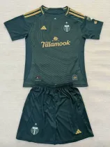 25/26 Portland Timbers Home Kids Soccer Jersey(带章）