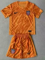 24/25 USA Orange Goalkeeper Kids Soccer Jersey