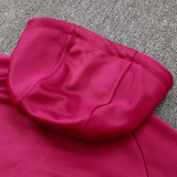 24/25 PSG Purple Hooded  Half Pull Tracksuit(Add Fluff)  (半拉链、加绒F598)