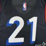 20/21 76ERS ENBID  # 21 Royal Blue (City Edition) Top Quality Hot Pressing NBA Jersey城市版
