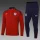 24/25 England bordeaux Half Pull Tracksuit  (半拉链)
