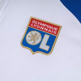 24/25 Lyon White &Blue Half Pull Tracksuit  (白色、半拉链)