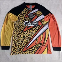 1995/1996 LIV  Yellow Goalkeeper Long Sleeve Retro Soccer Jersey