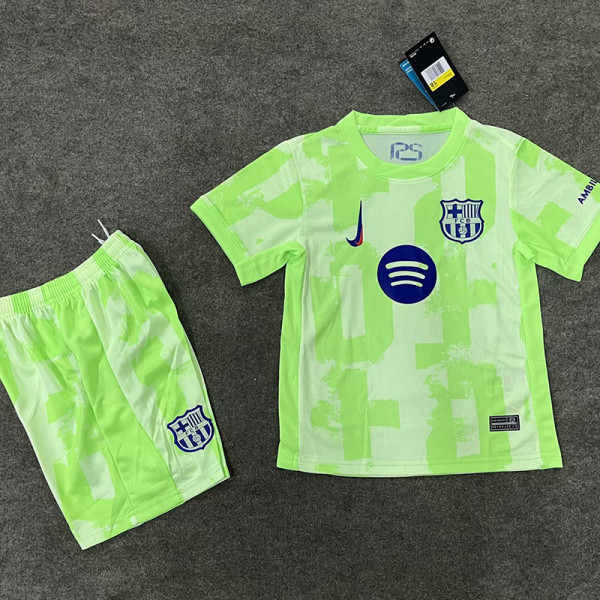 24/25 BAR  Third  Kids Soccer Jersey(大胸花）