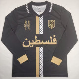 24/25 Palestino Deportivo Black Arabic Edition  Long Sleeve Fans Soccer Jersey阿拉伯