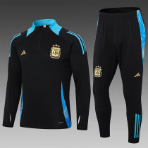24/25 Argentina Black Half Pull Tracksuit (半拉链)