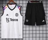 24/25 Man Utd White Tank top and shorts suit