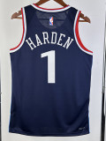 24/25 Clippers HARDEN #1 Navy Blue Away Top Quality Hot Pressing NBA Jersey