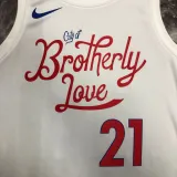 22/23 76ERS EMBIID #21 White City Edition Top Quality Hot Pressing NBA Jersey