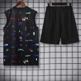 24/25  Portugal Black Tank top and shorts suit
