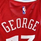 24/25 Clippers GEORGE #13 Red Top Quality Hot Pressing NBA Jersey (Trapeze Edition) 飞人版