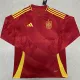 2024 Spain Home Long Sleeve  Fans Soccer Jersey(长袖)