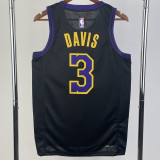 23/24 LAKERS DAVIS #3 Black City Edition Top Quality Hot Pressing NBA Jersey