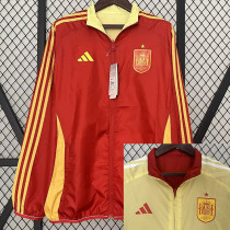 24/25 Spain Red  & Yellow Double Sided Windbreaker (双面风衣)