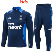 24/25 Nottingham Blue Kids Half Pull Tracksuit  (半拉链)