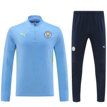 24/25 Man City Light Blue  Half Pull Tracksuit  (半拉链)