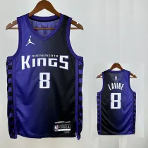 23/24 KINGS LAVINT # 8  Blue Flying Man  Top Quality Hot Pressing  Retro NBA Jersey