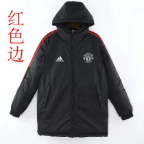 22/23 Man Utd Black Hooded Cotton Coat Red Edge (红色边) 棉衣