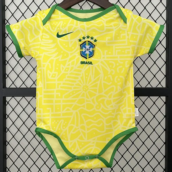 24/25 Brazil Home  Baby Infant Crawl Suit