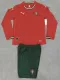 25/26 Portugal Home Long Sleeve Kids  Soccer Jersey