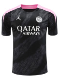24/25 PSG Black Pink Shoulders Training Shirts(黑色粉肩）