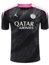24/25 PSG Black Pink Shoulders Training Shirts(黑色粉肩）