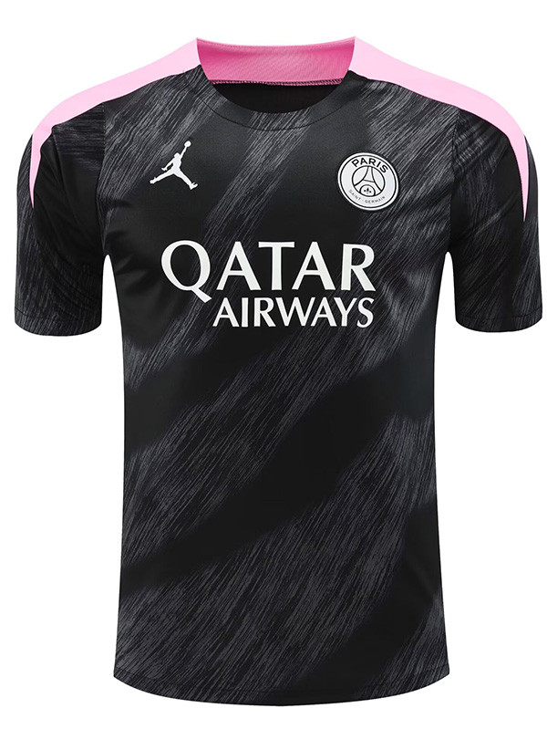 24/25 PSG Black Pink Shoulders Training Shirts(黑色粉肩）