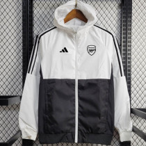 24/25  ARS White & Black  Hooded Windbreaker